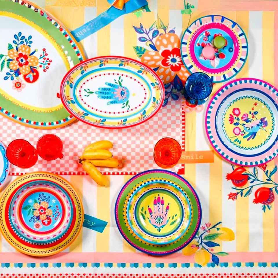 Baci Milano Mamma Mia 6'lı Kuş Desenli Kase Seti 23 cm