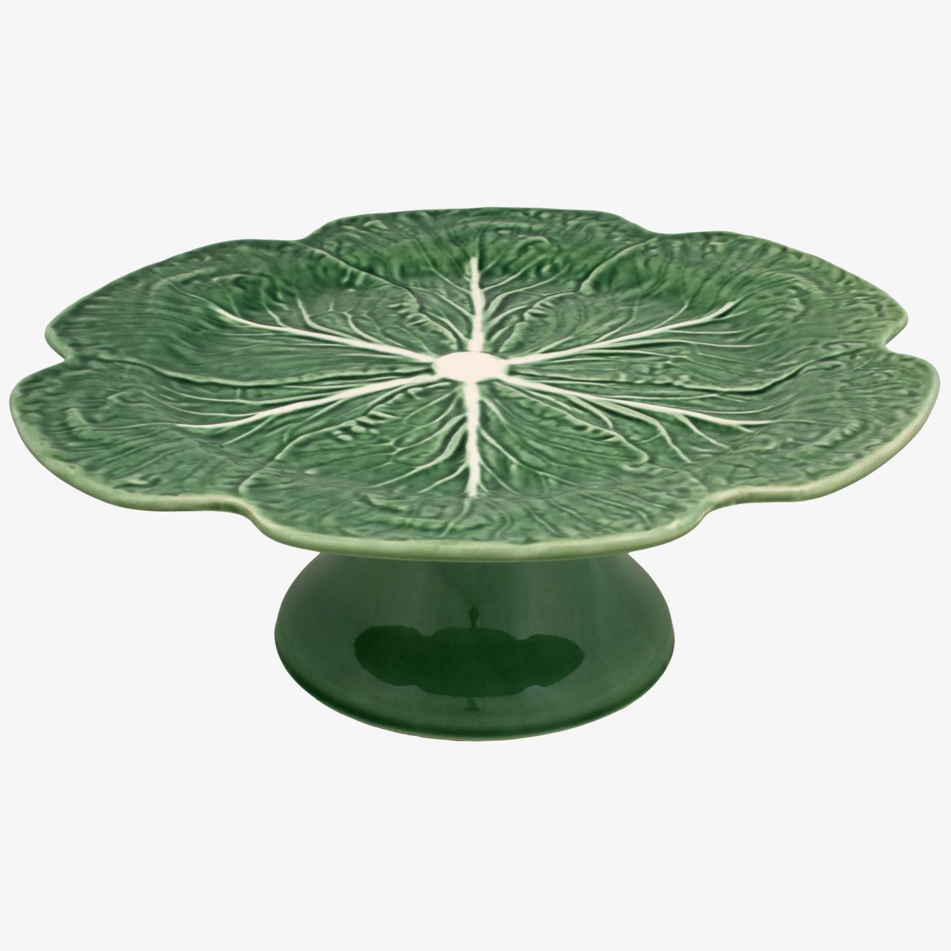 Bordallo Pinheiro Cabbage Yeşil Seramik Kek Standı 65000715