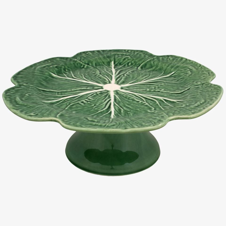 Bordallo Pinheiro Cabbage Yeşil Seramik Kek Standı 65000715