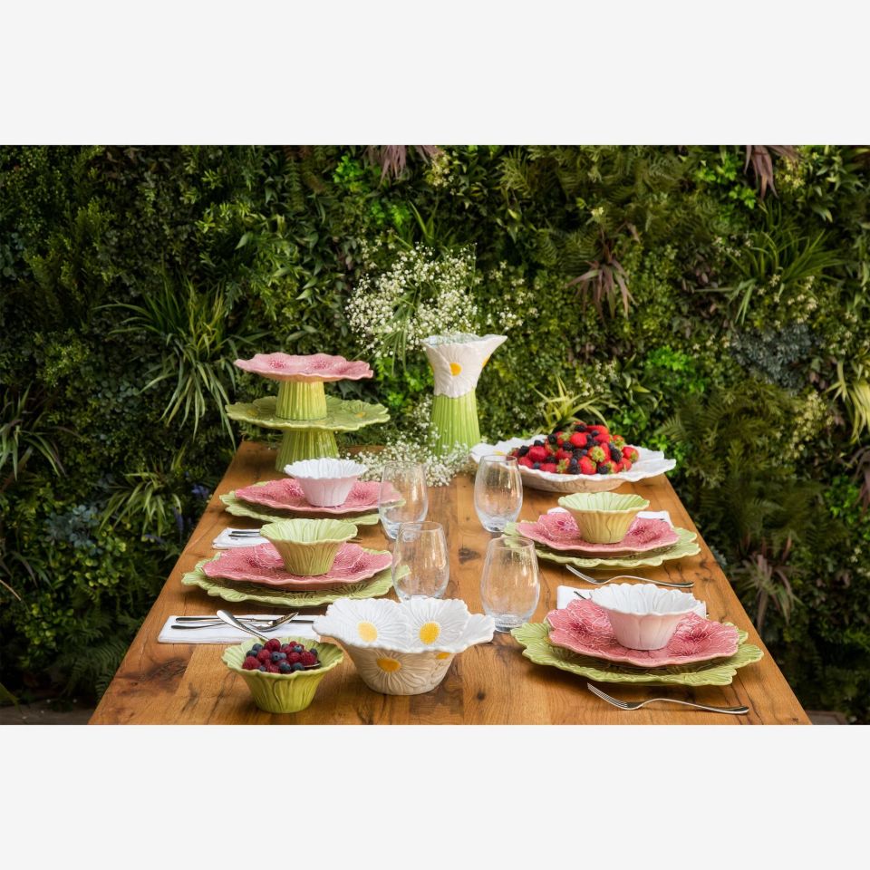 Bordallo Pinheiro Maria Flor Pembe Seramik Servis Tabağı 65021849Bordallo Pinheiro Maria Flor Pembe Seramik Servis Tabağı 65021849