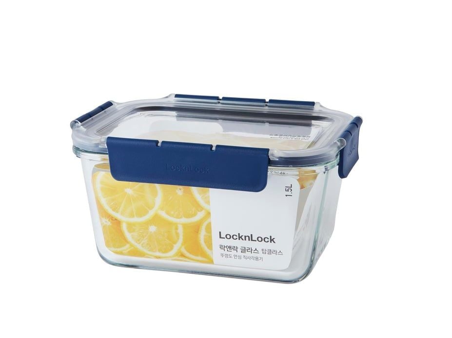 LL Top Class Fırın & Saklama Kabı Dörtgen Kilitli 1.5 Lt - Mavi