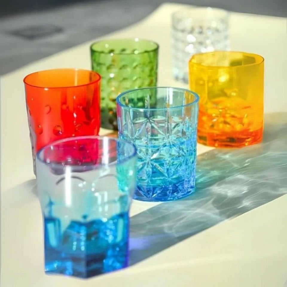 Baci Milano Crystal Touch 6'lı Bardak Seti 300 ml Mavi