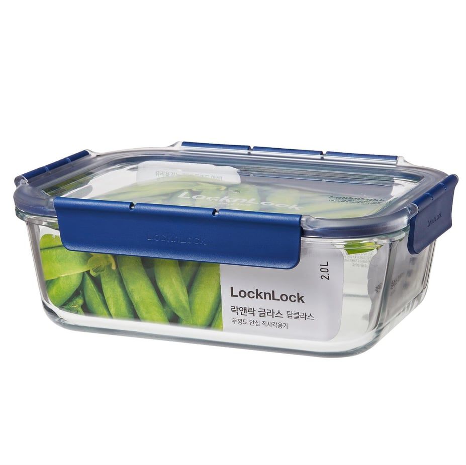 LL Top Class Fırın & Saklama Kabı Dörtgen Kilitli 2.0 lt Mavi