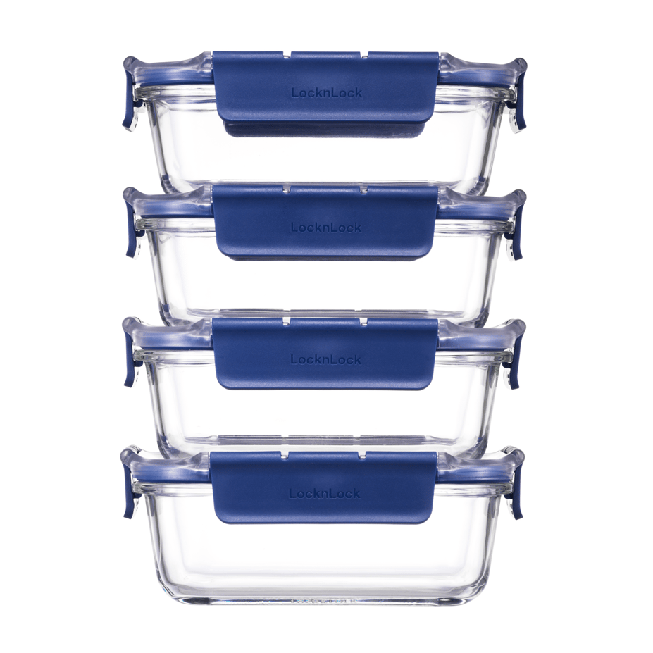 LL Top Class Fırın & Saklama Kabı Dörtgen Kilitli 380 ml Mavi