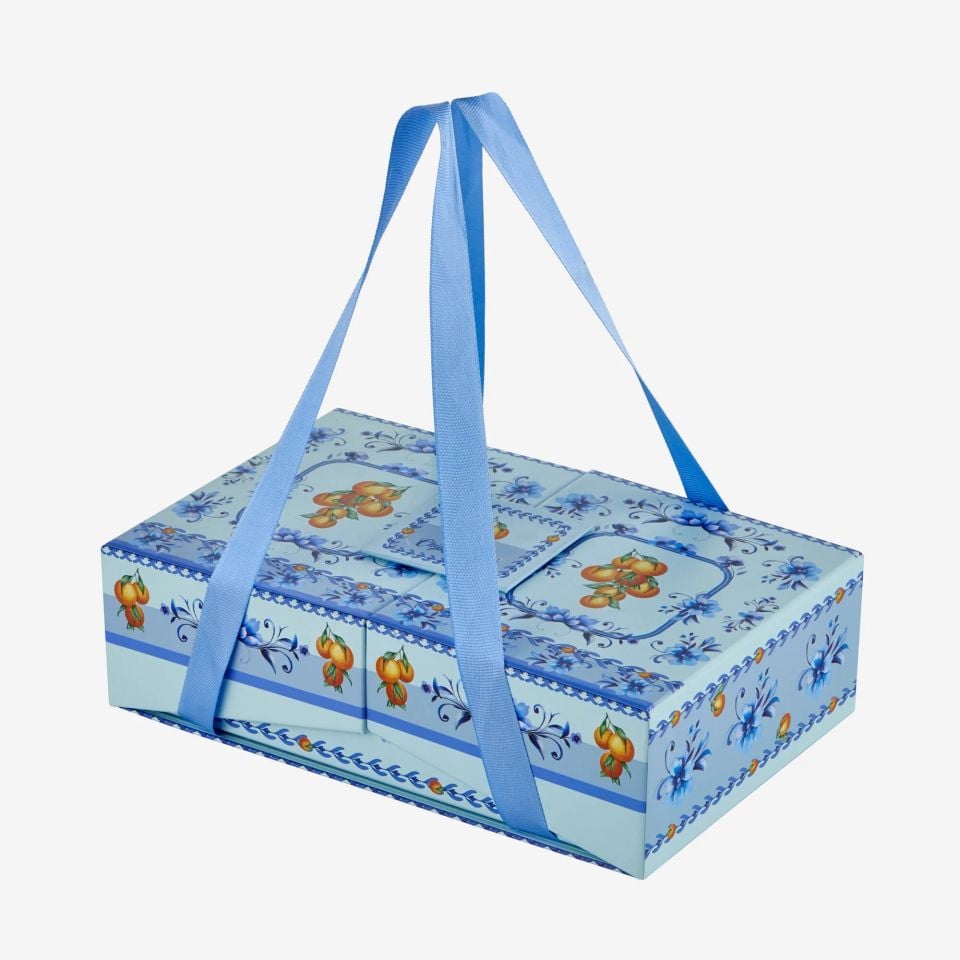 Chiara Alessi Arancia Mavi Porselen Kahve Fincan Seti CAPAR1ECOB2