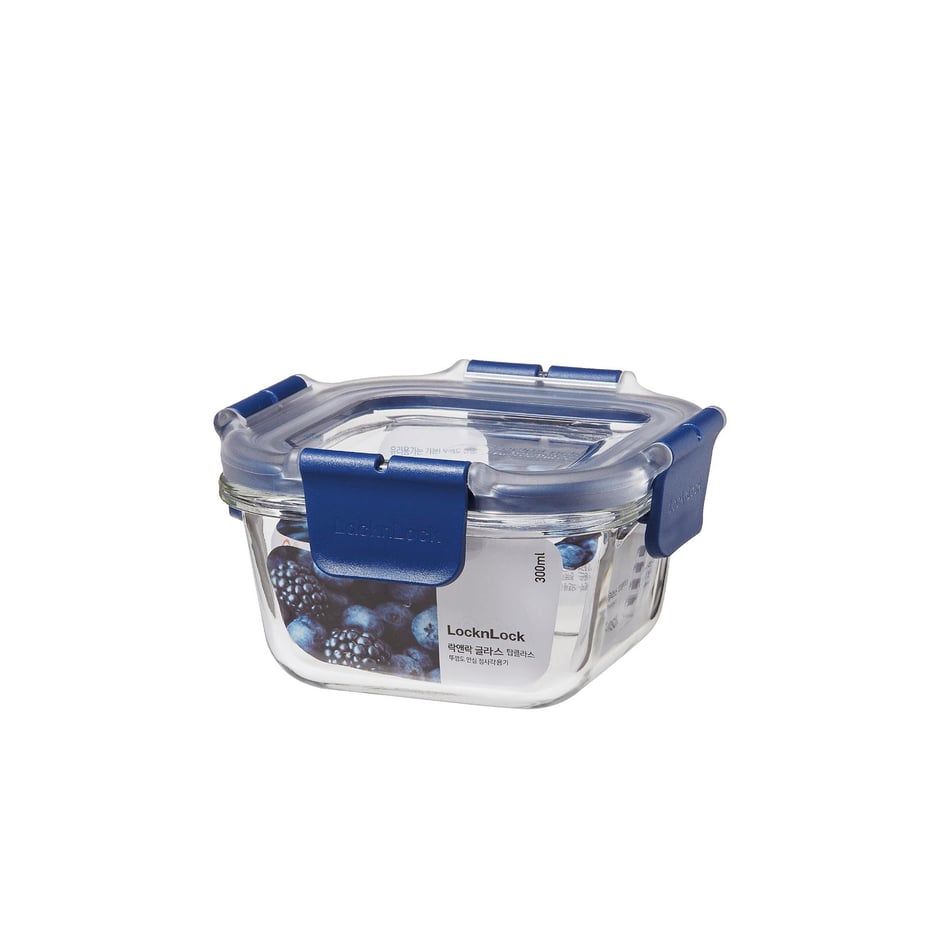 LL Top Class Fırın & Saklama Kabı Kare Kilitli 300 ml Mavi