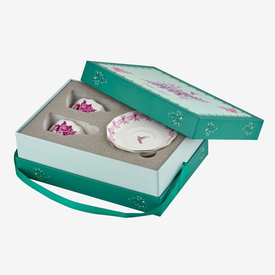 Chiara Alessi Primavera Pembe Porselen Kahve Fincan Seti CAPBC984PK2