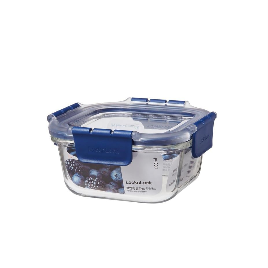 LL Top Class Fırın & Saklama Kabı Kare Kilitli 500 ml Mavi