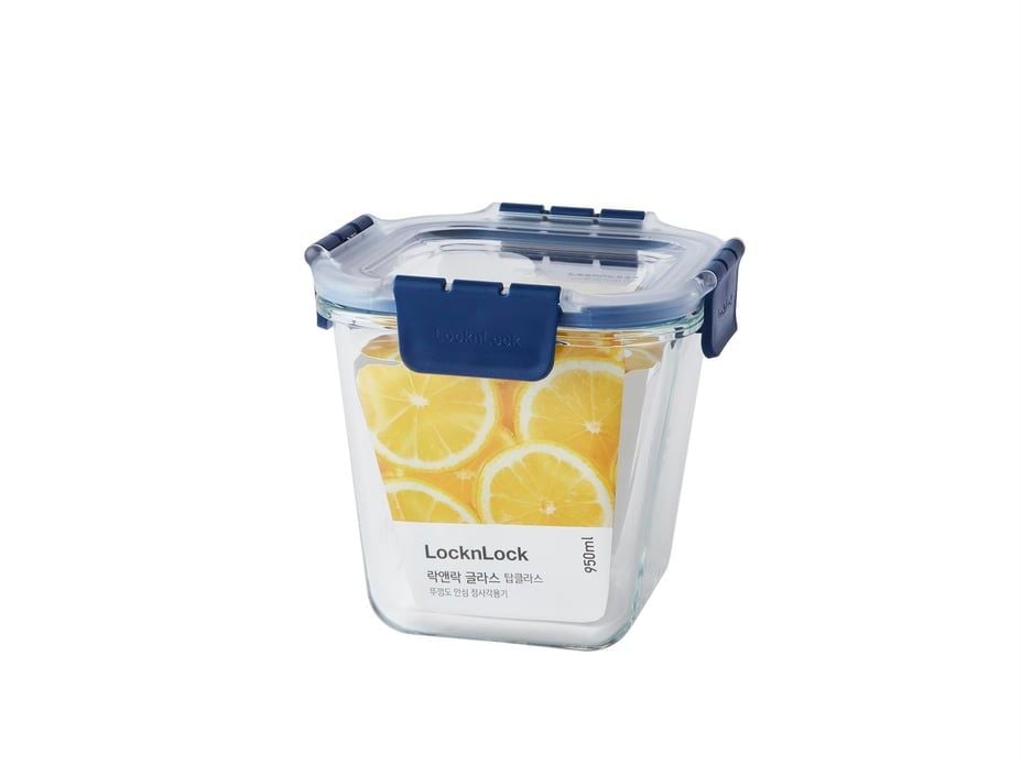 LL Top Class Fırın & Saklama Kabı Kare Kilitli 950 ml - Mavi