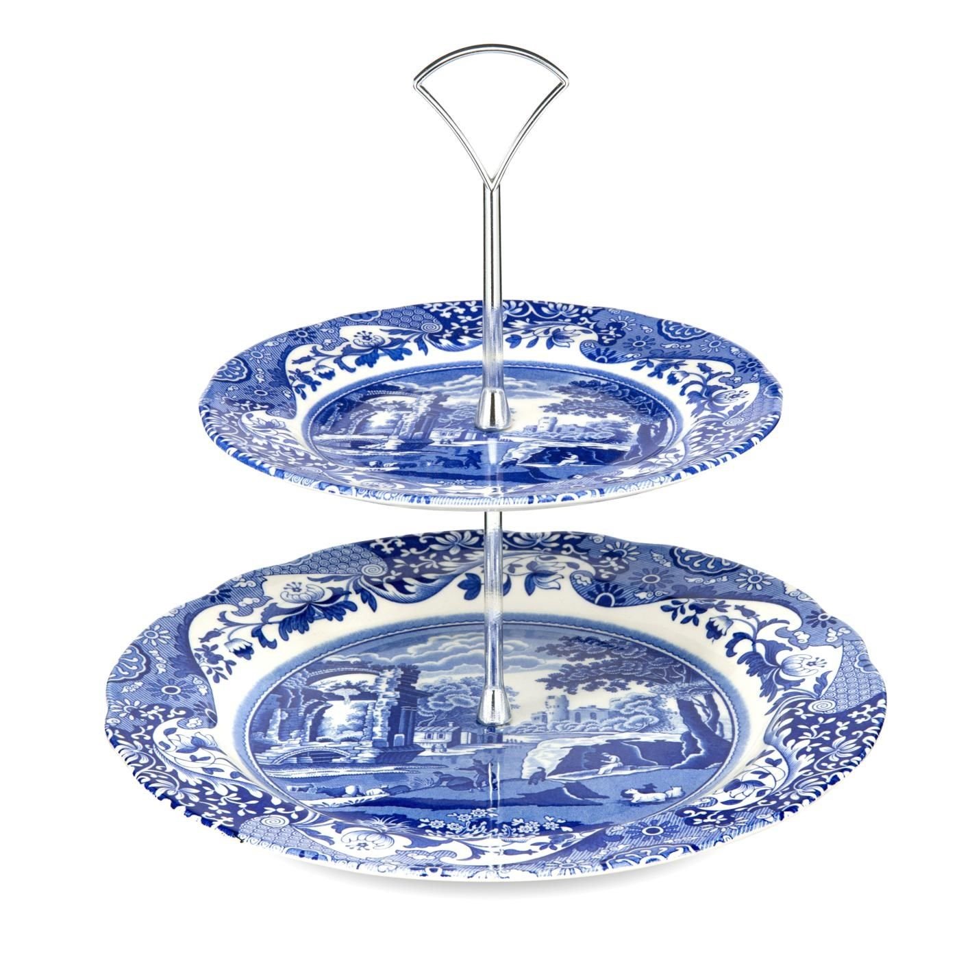 SPODE BLUE ITALIAN 2 KATLI KEK STAND