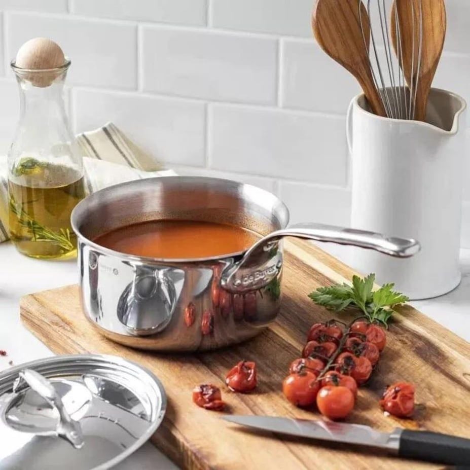 De Buyer Affinity Kapaklı 5 Katmanlı Paslanmaz Çelik Sos Tenceresi 16 cm