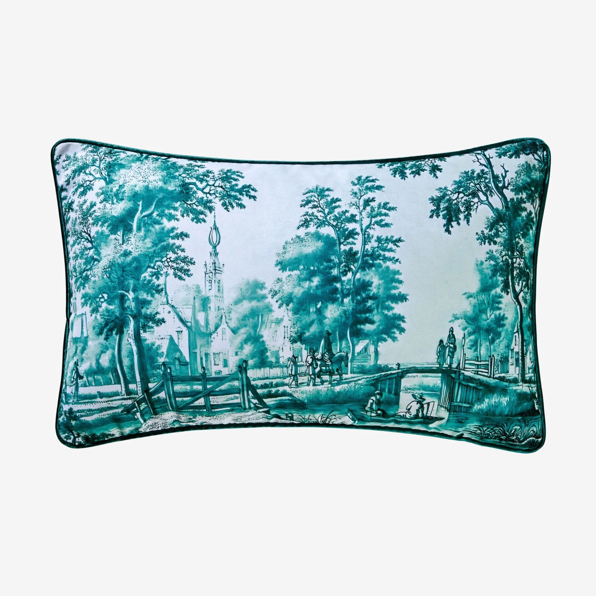 Chiara Alessi Yeşil Kadife Dekoratif Yastık 30X50 Cm Romance Collection