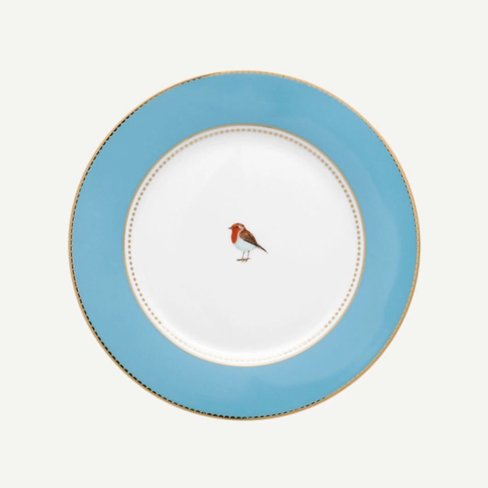 Mavi Porselen Kahvaltı Tabağı 21 Cm Love Birds Collection by Pip Studio