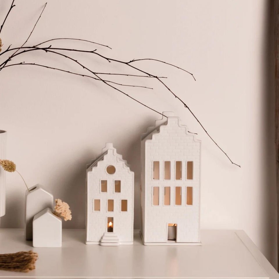 Rader Küçük Tuğla Ev Beyaz Mumluk