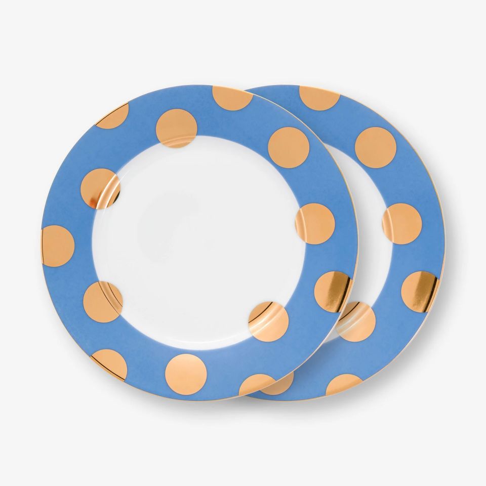 Mavi Porselen 2'li Kahvaltı Tabağı 21 Cm Dot Delight Collection by Pip Studio