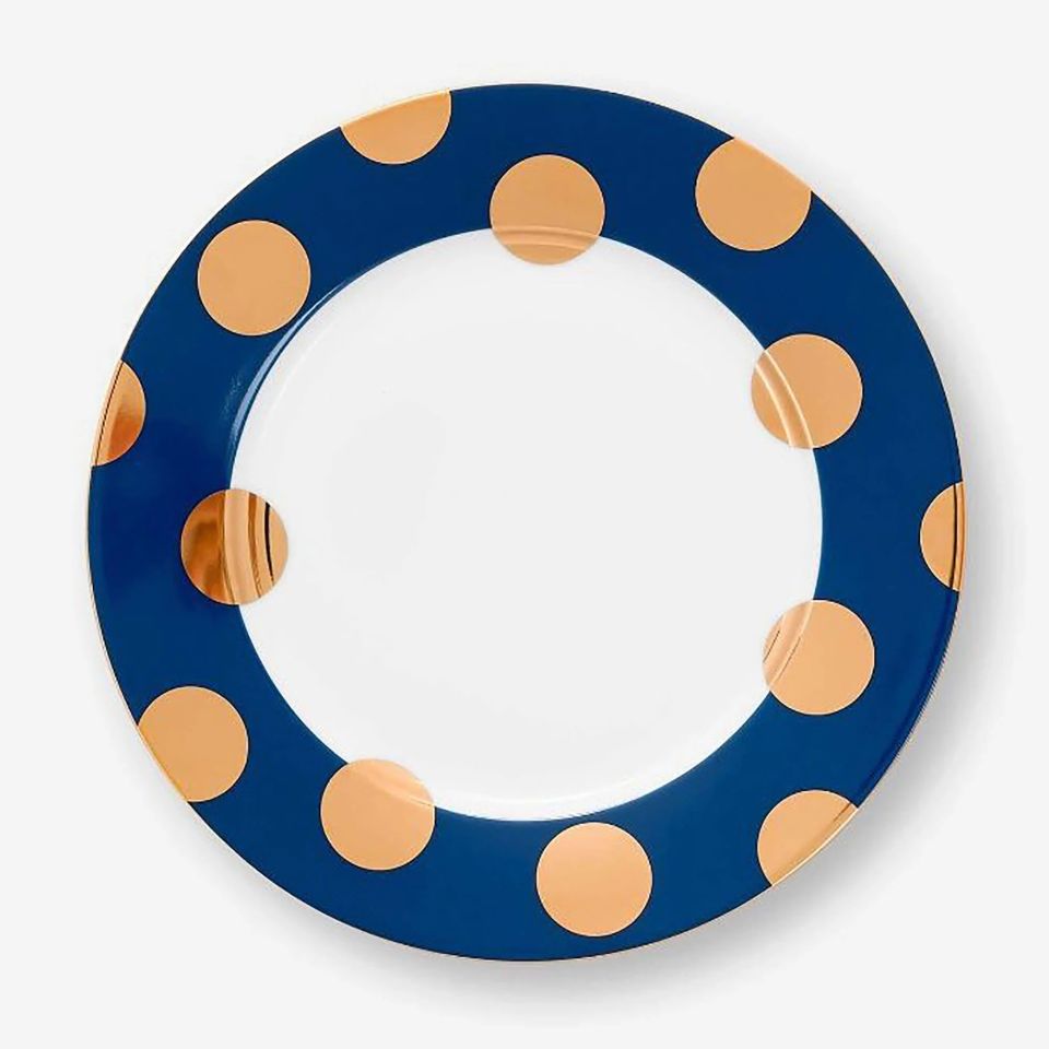 Lacivert Porselen 22'li Kahvaltı Tabağı 21 Cm Dot Delight Collection by Pip Studio