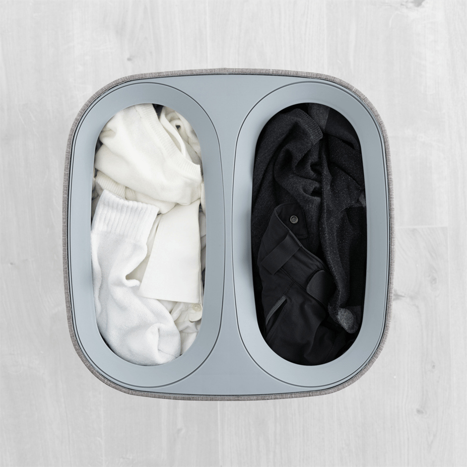 JJ Tota 60 L Çamaşır Ayırma Sepeti Gri Siyah