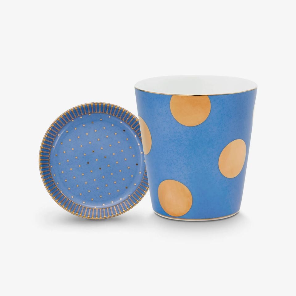 Mavi Porselen Latte Bardağı 290 Ml Dot Delight Collection by Pip Studio