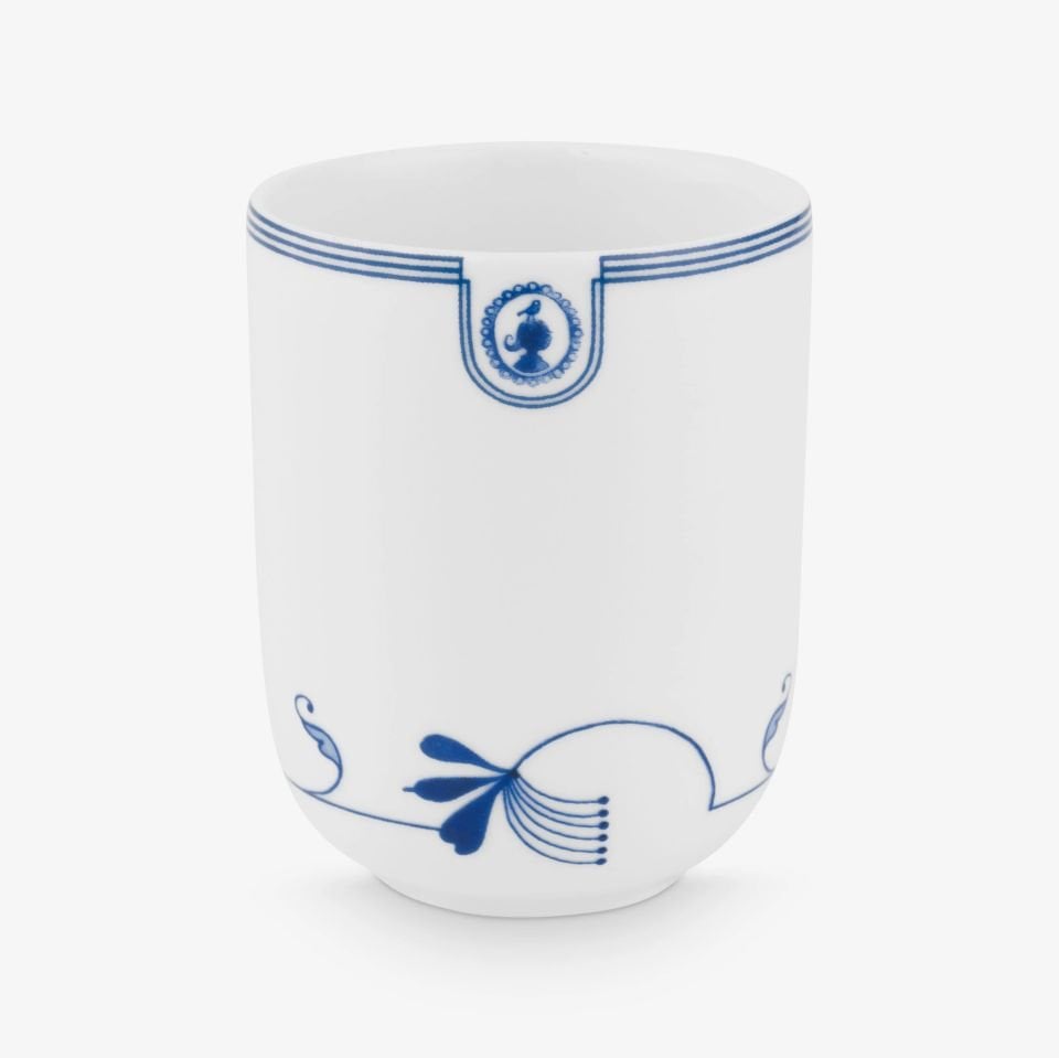 Beyaz Porselen Latte Bardağı 250 Ml Blue Bird Collection by Pip Studio