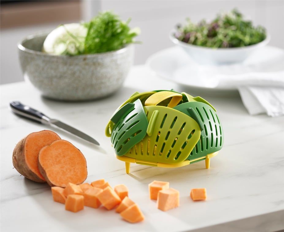 JJ Bloom Katlanır Buharda Pişirme Sepeti - Yeşil