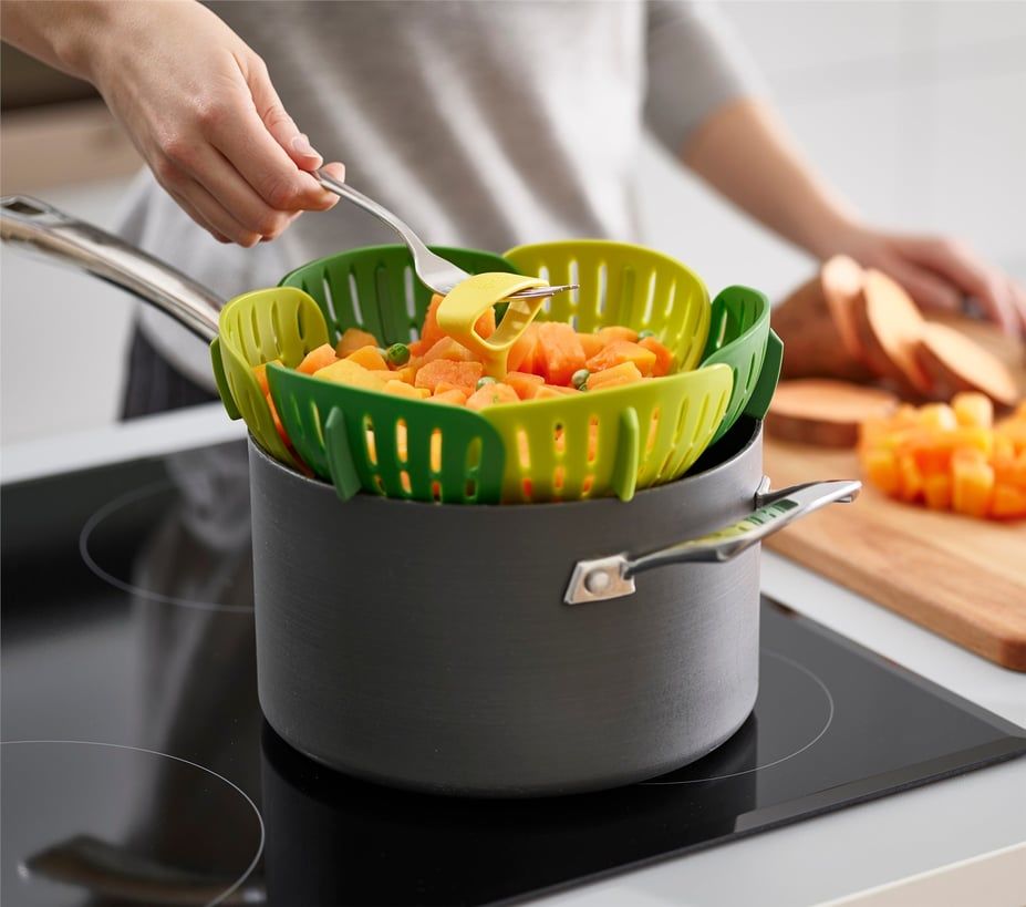 JJ Bloom Katlanır Buharda Pişirme Sepeti - Yeşil