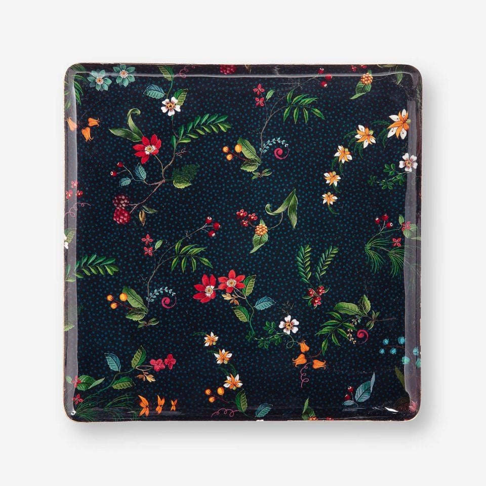 Lacivert Metal Tepsi 30,5X30,5 Cm Berry Blues Collection by Pip Studio