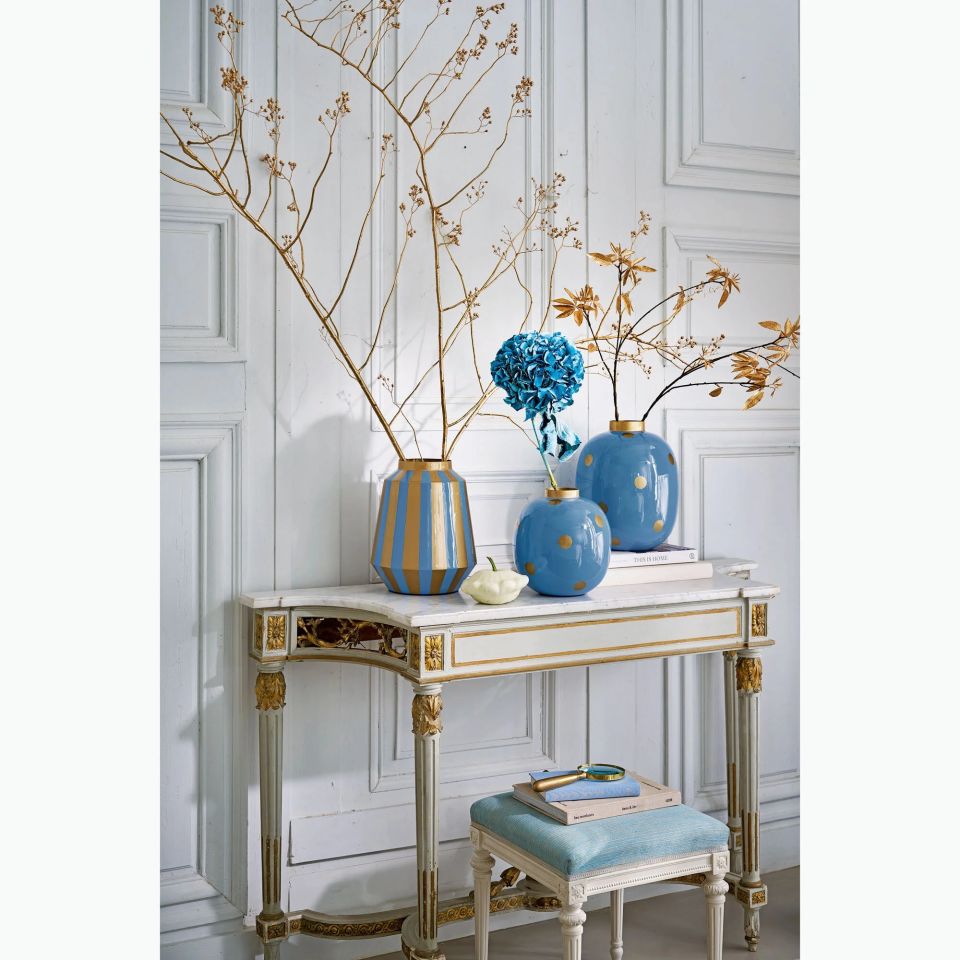 Mavi Metal Vazo 23 Cm Dot Delight Collection by Pip Studio