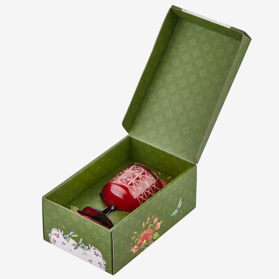 Kırmızı Cam Mum 300 Ml Luce Verde Collection by Chiara Alessi