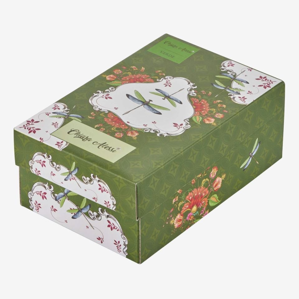 Kırmızı Cam Mum 300 Ml Luce Verde Collection by Chiara Alessi