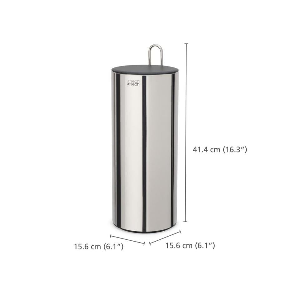 JJ EasyStore Luxe Paslanmaz Çelik Gizli Tuvalet Kağıtlığı