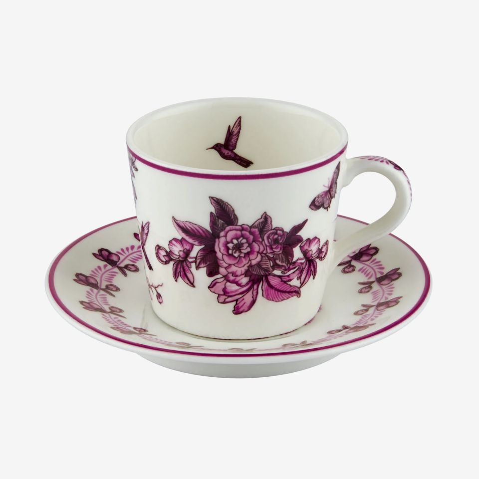 Pembe Porselen Kahve Fincan Seti 120 Ml Primavera Collection by Chiara Alessi