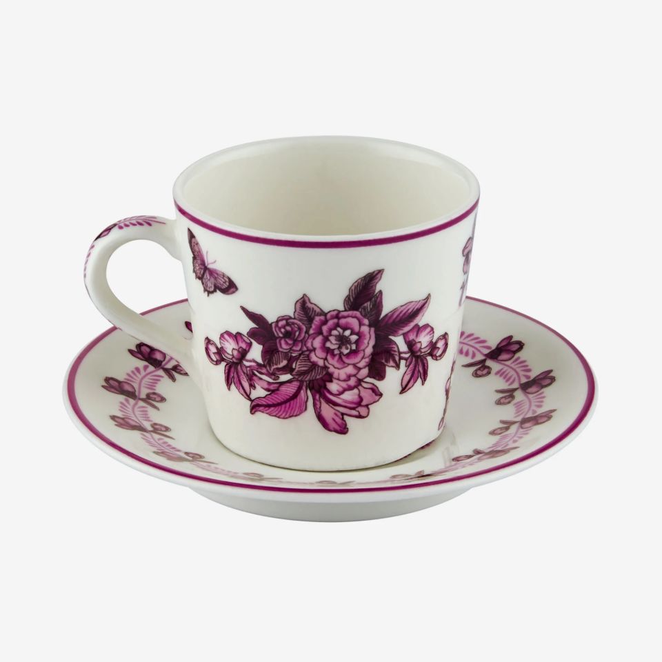 Pembe Porselen Kahve Fincan Seti 120 Ml Primavera Collection by Chiara Alessi