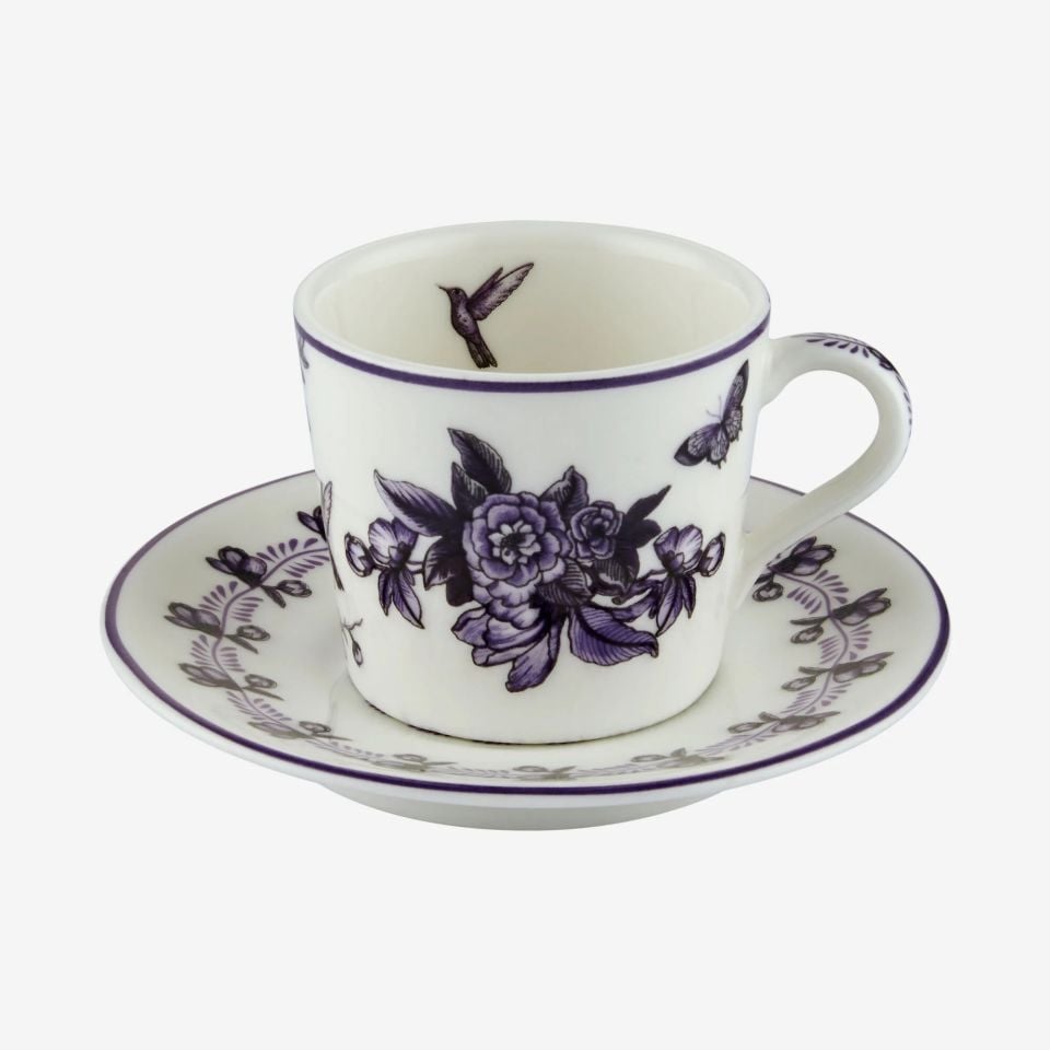 Mor Porselen Kahve Fincan Seti 120 Ml Primavera Collection by Chiara Alessi