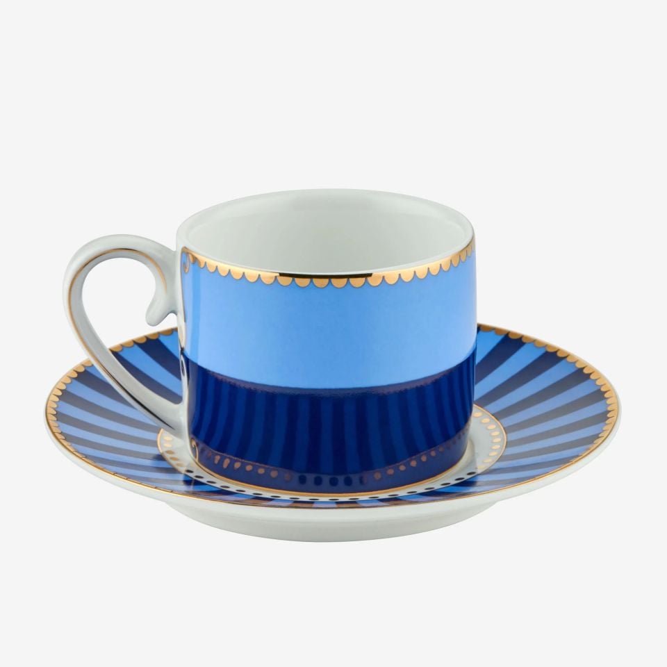 Mavi Porselen Kahve Fincanı 125 Ml Love Birds Collection by Pip Studio