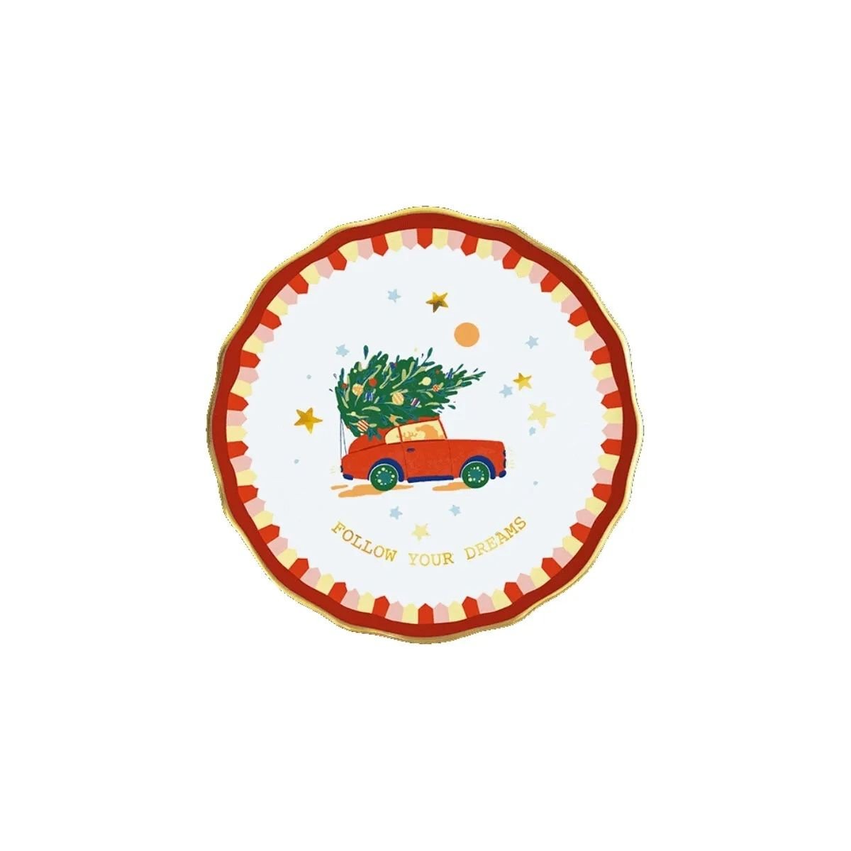 Baci Milano Mamma Mia Araba Desenli Tatlı Tabağı 16 CM