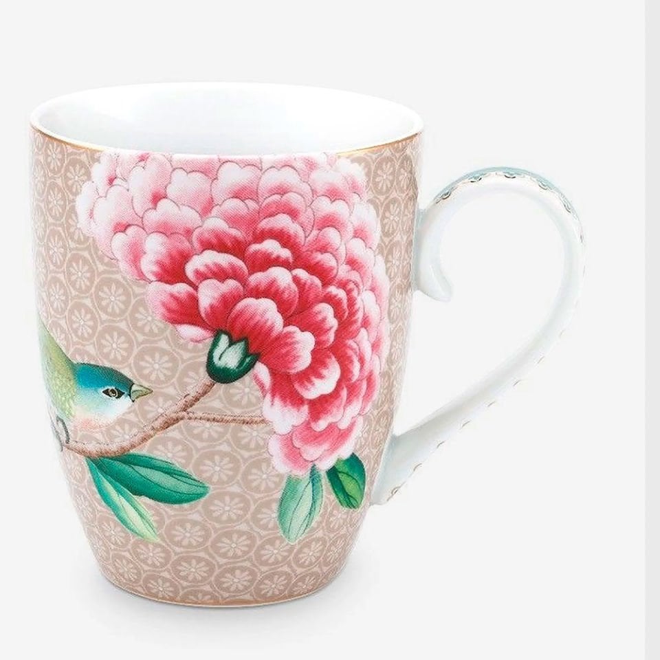 Kahverengi Kupa 350 ml. Blushing Birds Collection by Pip Studio