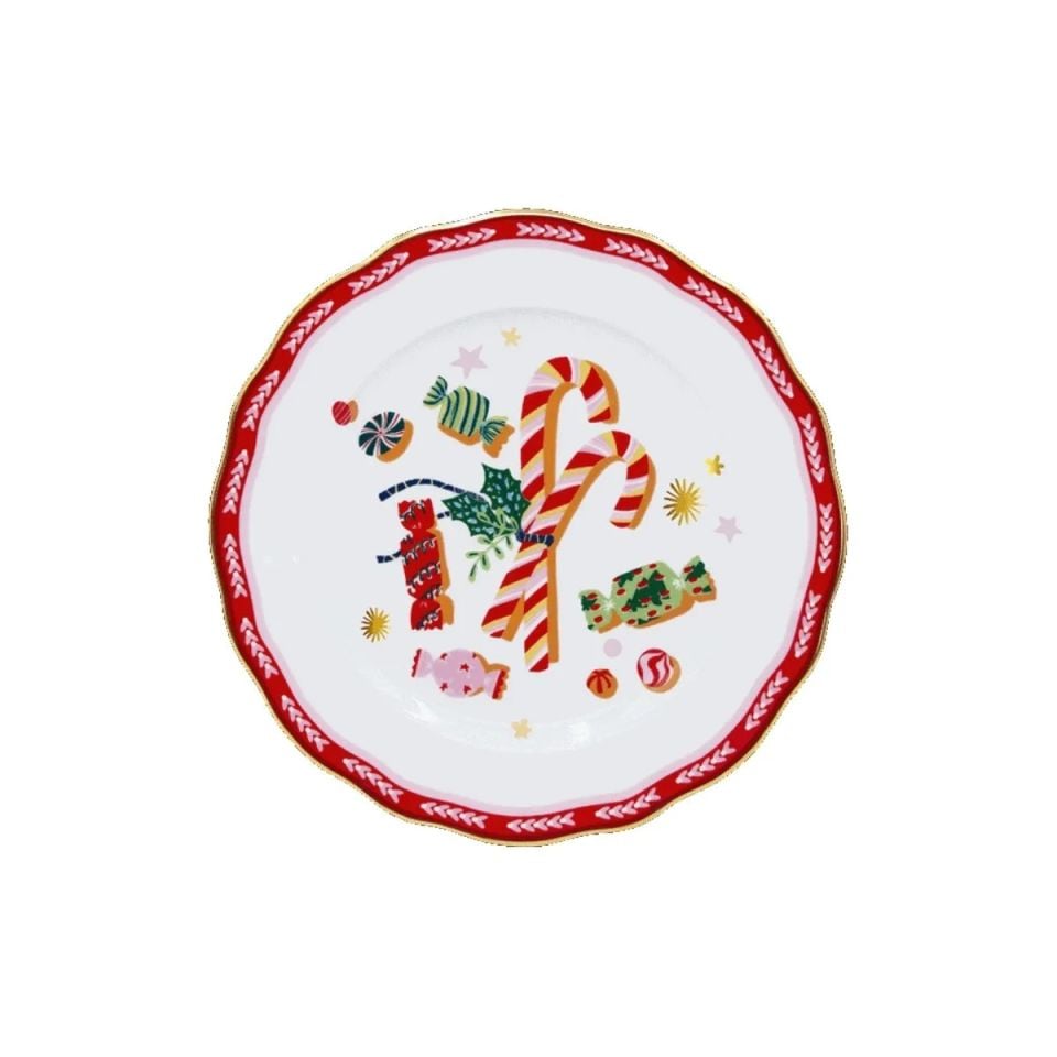 Baci Milano Mamma Mia Şeker Desenli Tatlı Tabağı 22 cm