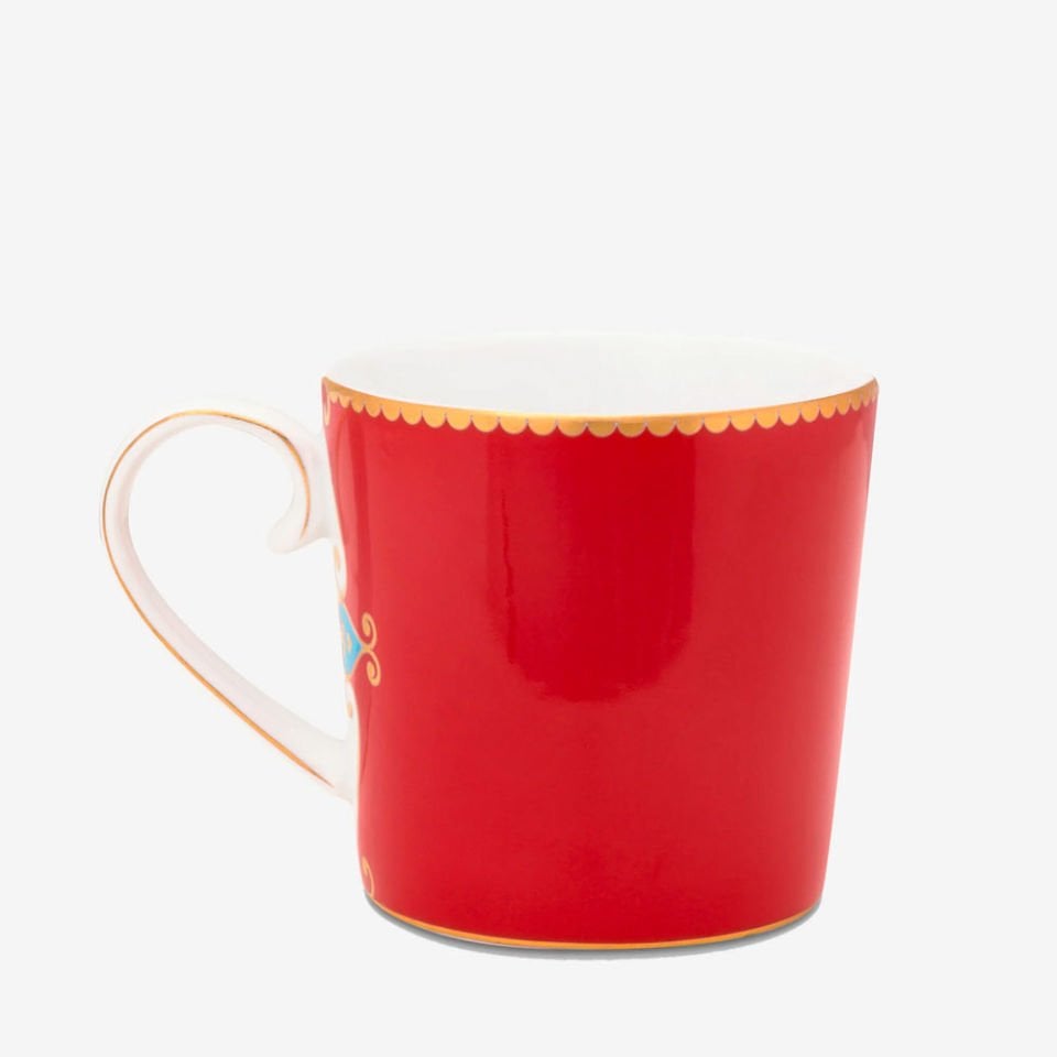 Kırmızı Porselen Kupa 150 ml. Love Birds Collection by Pip Studio