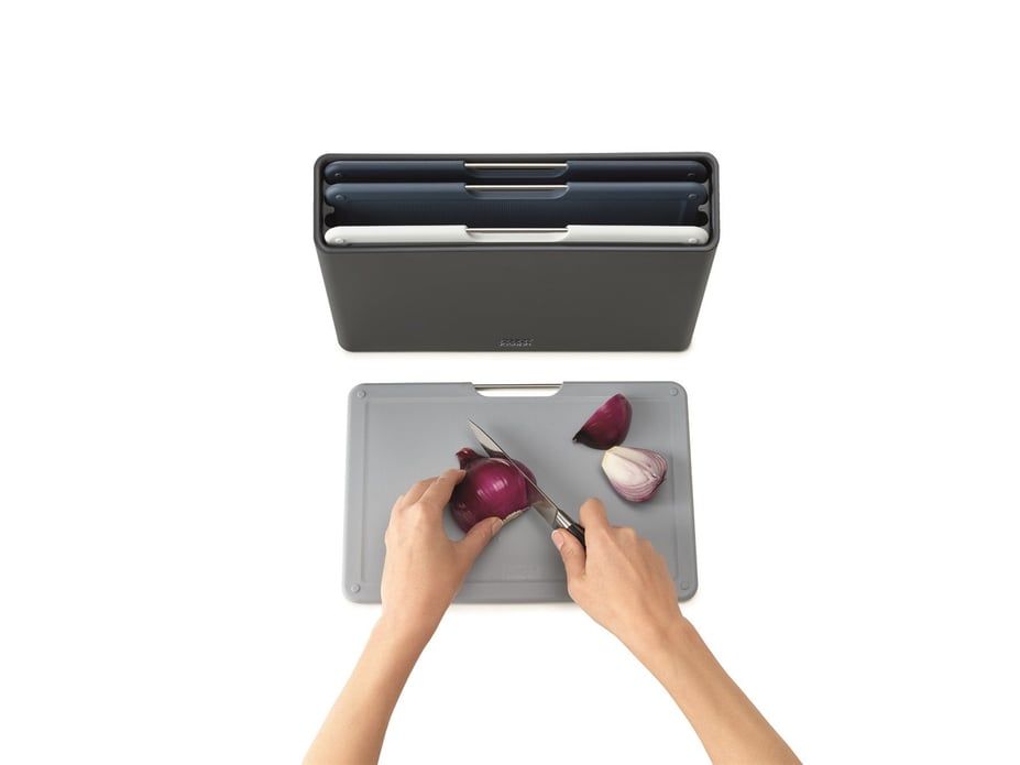 JJ Folio Standlı Büyük Kesme Tahtası 4 lü Grafit - 60186