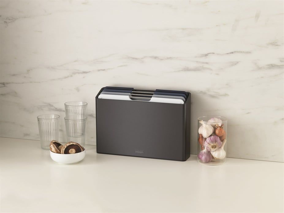 JJ Folio Standlı Büyük Kesme Tahtası 4 lü Grafit - 60186