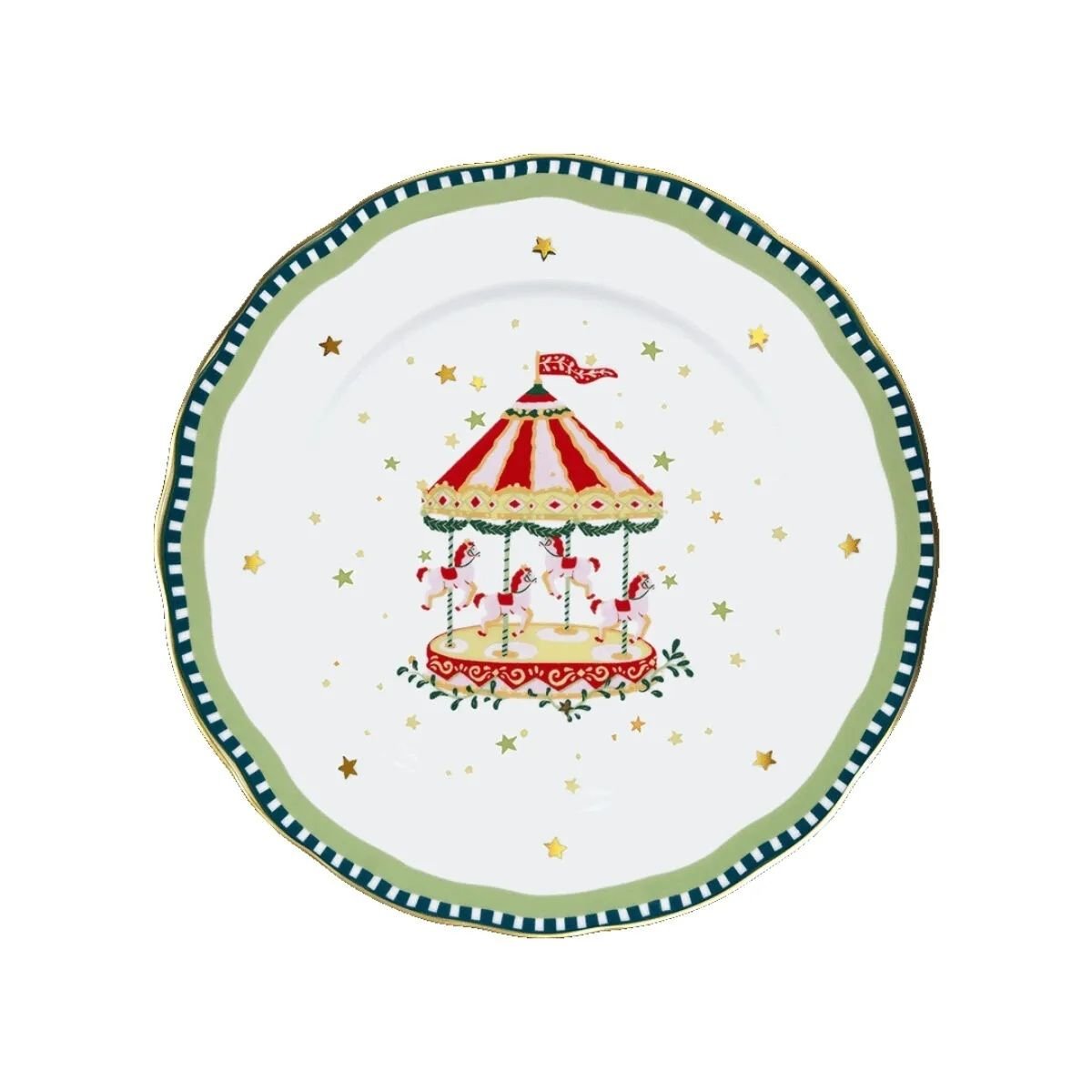 Baci Milano Mamma Mia Atlıkarınca Desenli Yemek Tabağı 28 cm