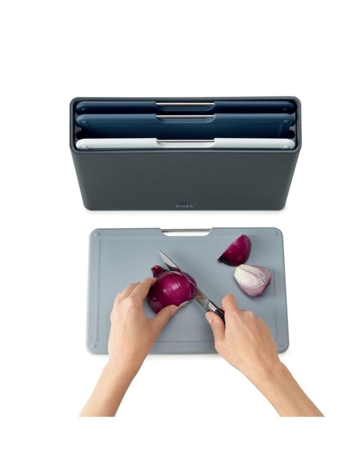 JJ Folio Standlı Büyük Kesme Tahtası 4 lü Gri - 60184