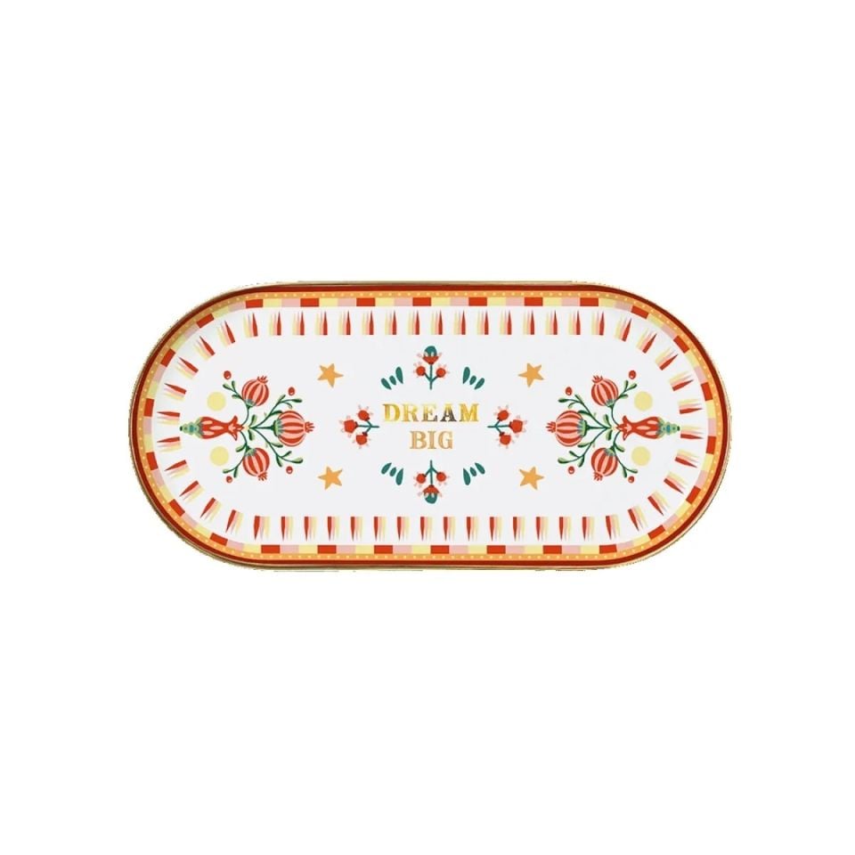 Baci Milano Mamma Mia Oval Tepsi Kırmızı