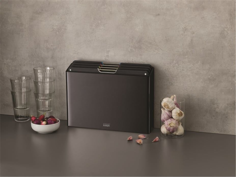 JJ Folio Standlı Kesme Tahtası 4 lü Siyah - 60171