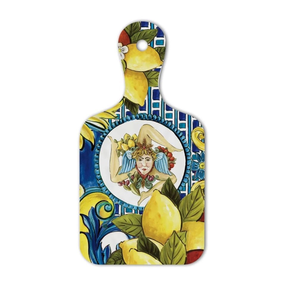 Baci Milano Sicily Kesme Tahtası 13 cm x 25 cm Mavi