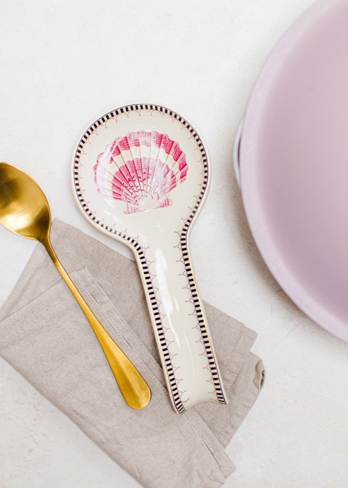 Beyaz Stoneware Kaşıklık 27X12 Cm Animals Collection by Yvonne Ellen