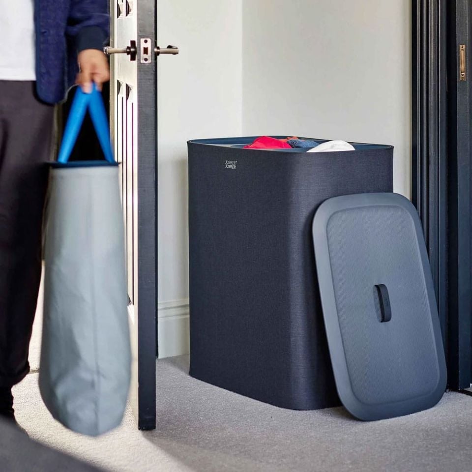 Joseph Joseph 50025 Tota Trio 90 Litrelik Çamaşır Sepeti Siyah (50025)