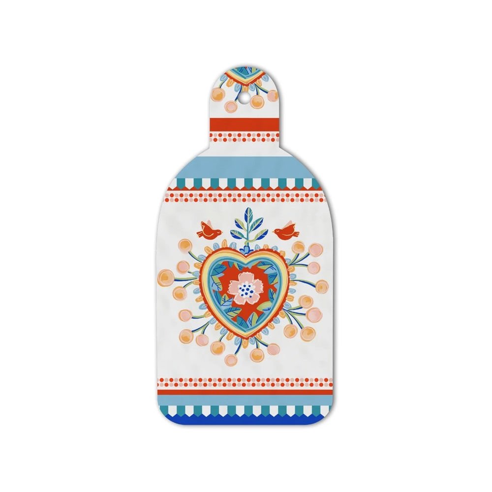 Baci Milano Mamma Mia Kalp Desenli Kesme Tahtası 16,5 cm x 34,5 cm