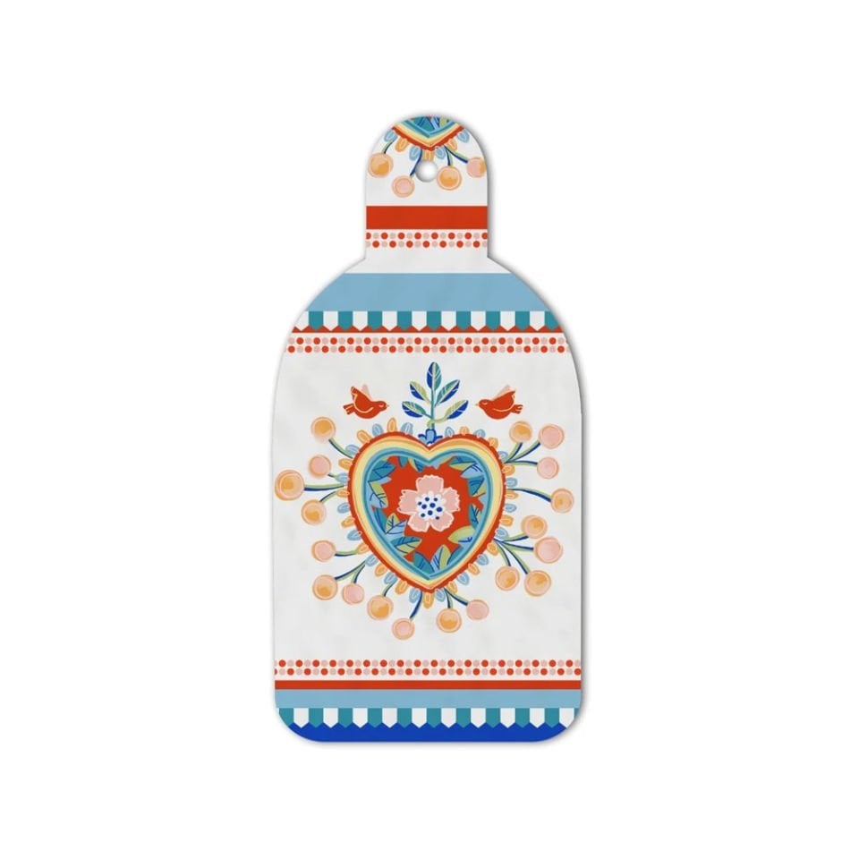 Baci Milano Mamma Mia Kalp Desenli Kesme Tahtası 16,5 cm x 34,5 cm