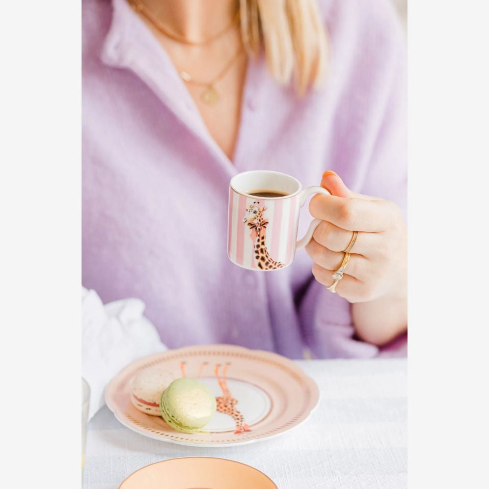 Pembe Porselen Kahve Fincan Seti 60 Ml Animals Collection by Yvonne Ellen